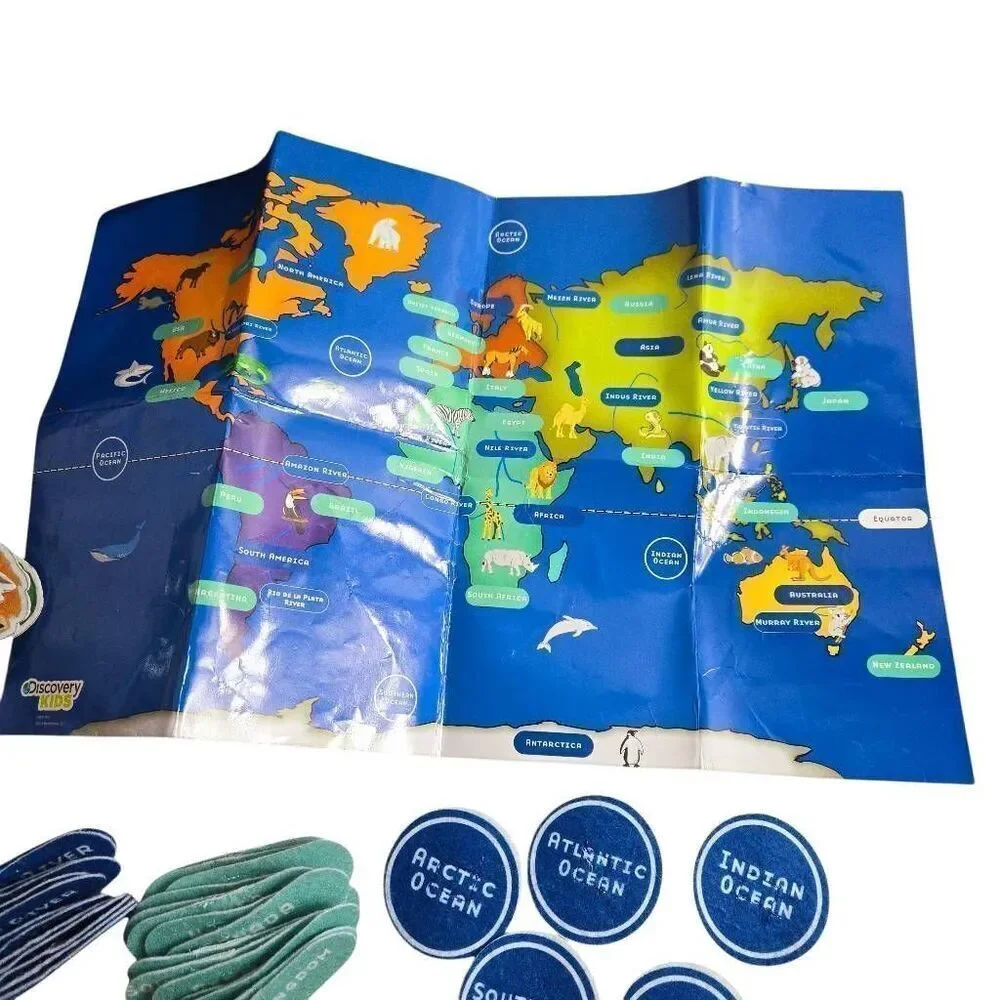 Discovery Kids Activity World Map 76 pieces Toy learning map